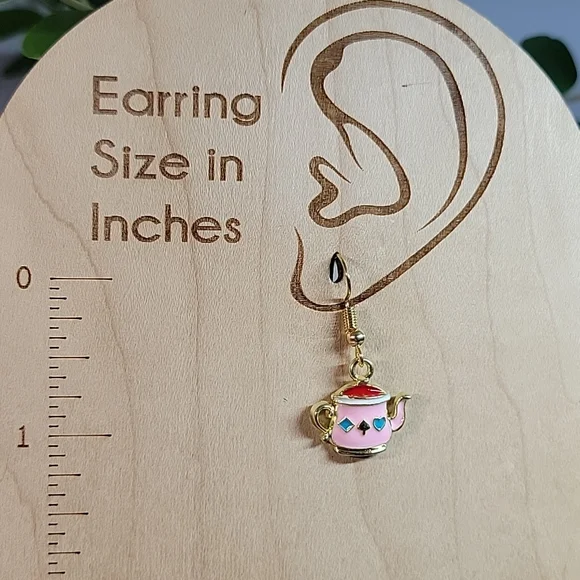 Teapot Drop Earrings - Picture 2 of 4
